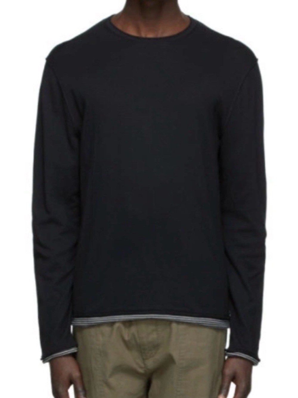 rag and bone Reversible Black Palmer Sweater Size XL Black White